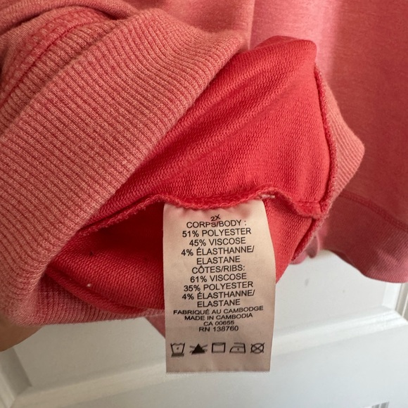 Plus Size Pink Long Sleeve Sports Shirt Jacket - Picture 5 of 5